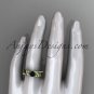 4kt yellow gold diamond engagement ring with a Black Diamond center stone ADLR331