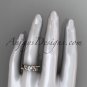 14kt rose gold diamond engagement ring with a Forever One Moissanite center stone ADLR331