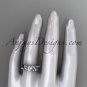 Platinum diamond engagement ring with a Forever One Moissanite center stone ADLR331