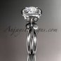 14kt white gold butterfly engagement ring, with moissanite center stone ADLR330