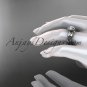 Platinum diamond leaf and vine wedding set, engagement set ADLR337