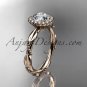 14kt rose gold diamond leaf and vine wedding ring, engagement ring ADLR337