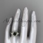 Unique 14kt yellow gold diamond engagement ring with a Black Diamond center stone ADLR320