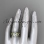 14kt yellow gold diamond unique engagement ring,with moissanite center stone ADLR326