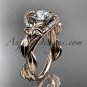 14kt rose gold diamond unique engagement ring, wedding ring ADLR326