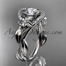 14kt white gold diamond unique engagement ring, wedding ring ADLR326