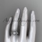 14kt white gold diamond unique engagement ring, wedding ring ADLR326