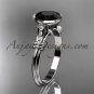 Platinum diamond wedding ring,engagement ring with Black Diamond center stone ADLR23