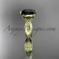 14k yellow gold diamond wedding ring,engagement ring with Black Diamond center stone ADLR24