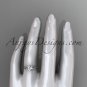 Platinum vine and leaf engagement ring with Moissanite center stone ADLR34