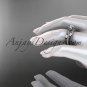 Platinum diamond leaf and vine wedding ring,engagement ring ADLR329