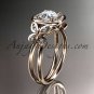14kt rose gold diamond unique butterfly engagement ring,wedding ring ADLR330