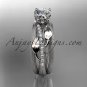 14kt white gold diamond leaf and vine wedding ring,engagement ring ADLR329