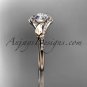 14kt rose gold diamond leaf wedding ring, engagement ring ADLR334