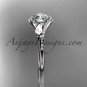 Platinum diamond leaf wedding ring, engagement ring ADLR334