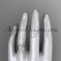 14kt rose gold diamond engagement ring with a moissanite center stone ADLR337