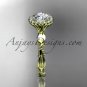 14kt yellow gold diamond engagement ring with a moissanite center stone ADLR337