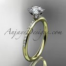 14kt yellow gold diamond unique engagement ring,wedding ring ADER145