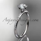 14kt white gold diamond unique engagement ring,wedding ring ADER145
