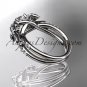 14kt white gold diamond unique engagement ring,wedding ring ADER155
