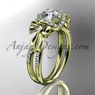 14kt yellow gold diamond unique engagement ring,wedding ring ADER155