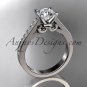 Platinum diamond unique engagement ring,wedding ring ADER134