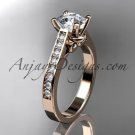 14kt rose gold diamond unique engagement ring,wedding ring ADER134