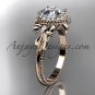 14kt rose gold diamond unique engagement ring,wedding ring ADER157