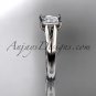 Platinum diamond unique engagement ring,wedding ring, moissanite center stone ADER143