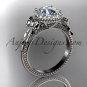 14kt white gold diamond unique engagement ring,wedding ring ADER157