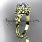 14kt yellow gold diamond unique engagement ring,wedding ring ADER157