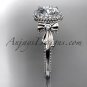 14kt white gold diamond unique engagement ring,wedding ring ADER157