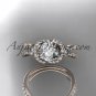 14kt rose gold diamond unique engagement ring,wedding ring ADER146