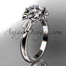 14kt white gold diamond unique engagement ring, wedding ring ADER154
