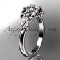 14kt white gold diamond unique engagement ring, wedding ring ADER154