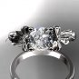 14kt white gold diamond unique engagement ring, wedding ring ADER154