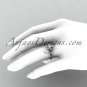 Platinum diamond unique engagement ring,wedding ring with moissanite center stone ADER154