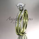14kt yellow gold diamond unique engagement ring,wedding ring ADER145S