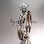 14kt rose gold diamond unique engagement ring,wedding ring ADER145S