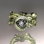 14k yellow gold diamond leaf and vine wedding ring, engagement ring, engagement set ADLR212