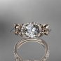 14kt rose gold diamond floral wedding ring, engagement ring ADLR140