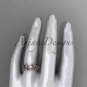 14kt rose gold diamond leaf and vine wedding ring,engagement ring,wedding band ADLF001