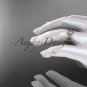 14kt rose gold diamond leaf and vine wedding ring,engagement ring,wedding band ADLF001