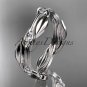 Platinum leaf and vine wedding ring,engagement ring ADLR31A