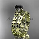 14k yellow gold diamond engagement set with a Black Diamond center stone ADLR35S