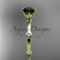 14k yellow gold diamond engagement ring with Black Diamond center stone ADLR38
