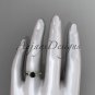 14k yellow gold diamond engagement ring with Black Diamond center stone ADLR38
