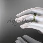 14kt yellow gold diamond leaf and vine engagement ring with Black Diamond center stone ADLR58