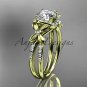 14kt yellow gold diamond floral wedding ring, engagement ring ADLR140