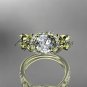 14kt yellow gold diamond floral wedding ring, engagement ring ADLR140